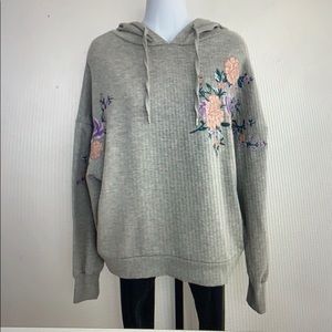 H&M Floral Embroidered Hoodie